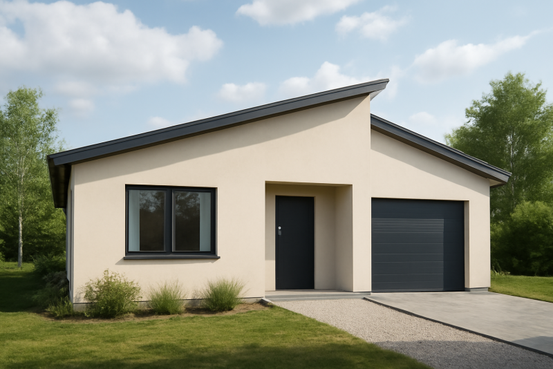 maison toit monopente plain pied
