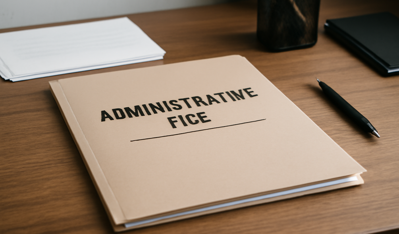dossier administratif posé sur bureau