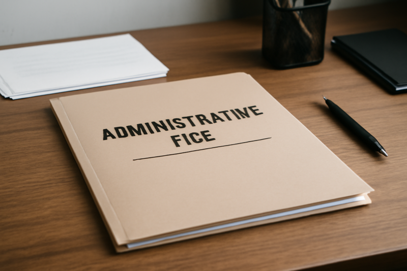dossier administratif posé sur bureau