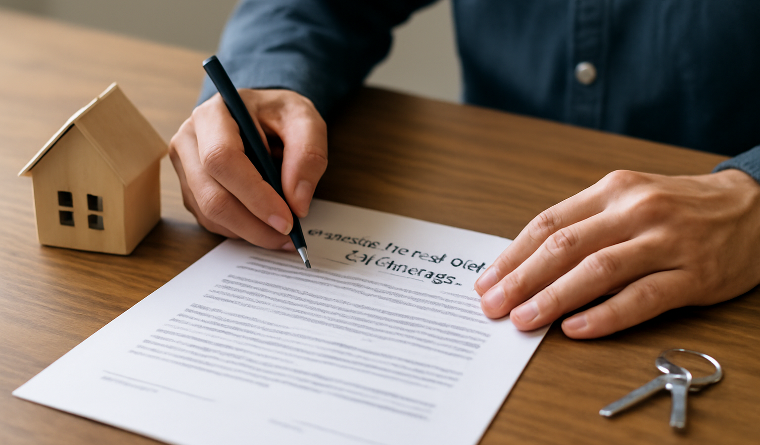 personne signant contrat d'assurance pour maison
