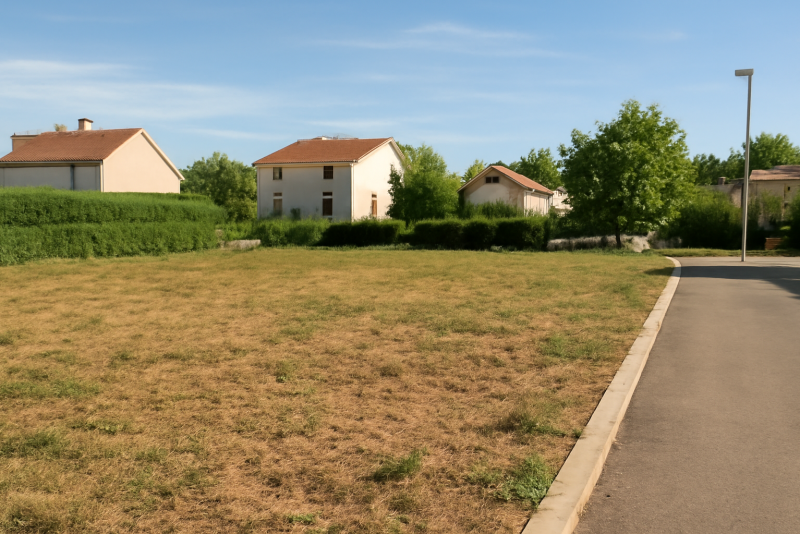 Terrain constructible zone résidentielle calme