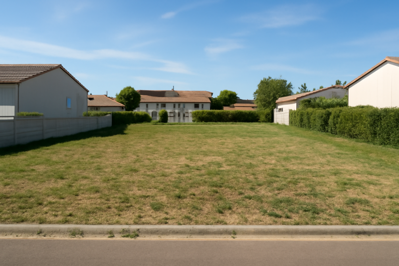 Terrain constructible zone résidentielle calme