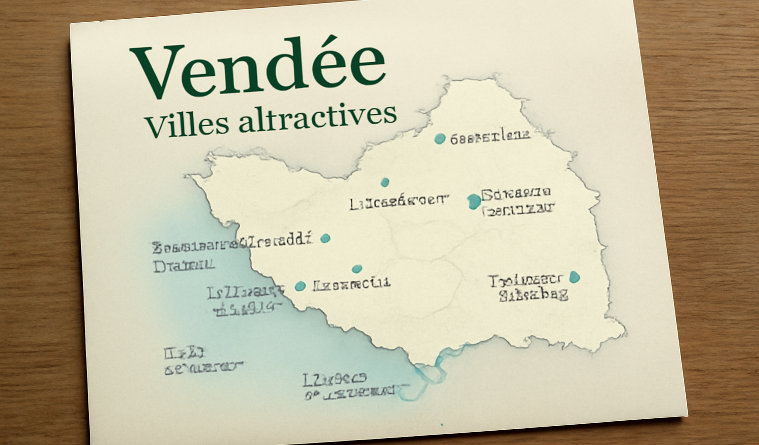 Carte Vendée villes attractives