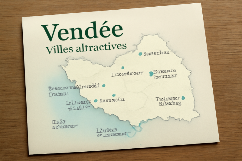 Carte Vendée villes attractives