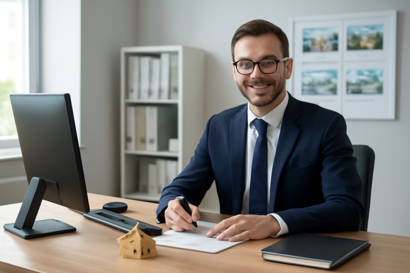 Professionnel bureau agence immobilière