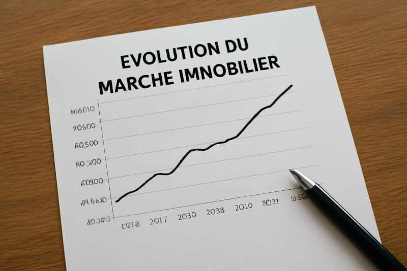 Graphique évolution marché immobilier