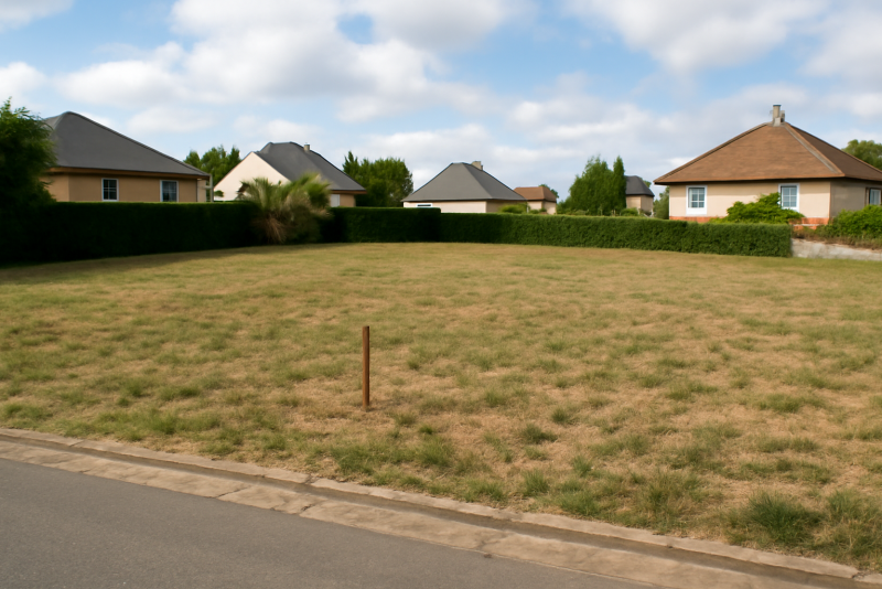 Terrain constructible zone résidentielle calme