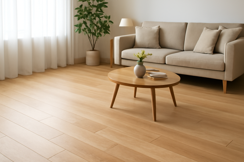 Parquet bois clair posé salon