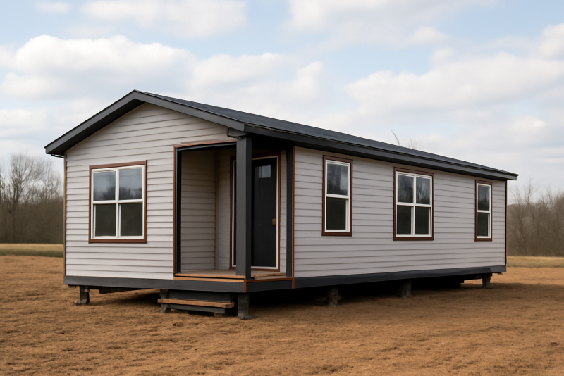 maison modulaire posee sur terrain nu