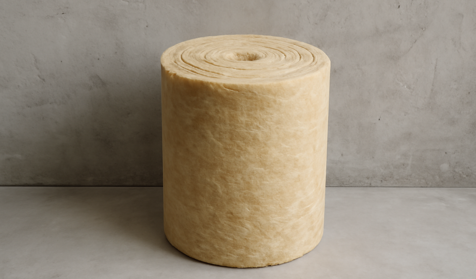 rouleau isolant posé devant mur