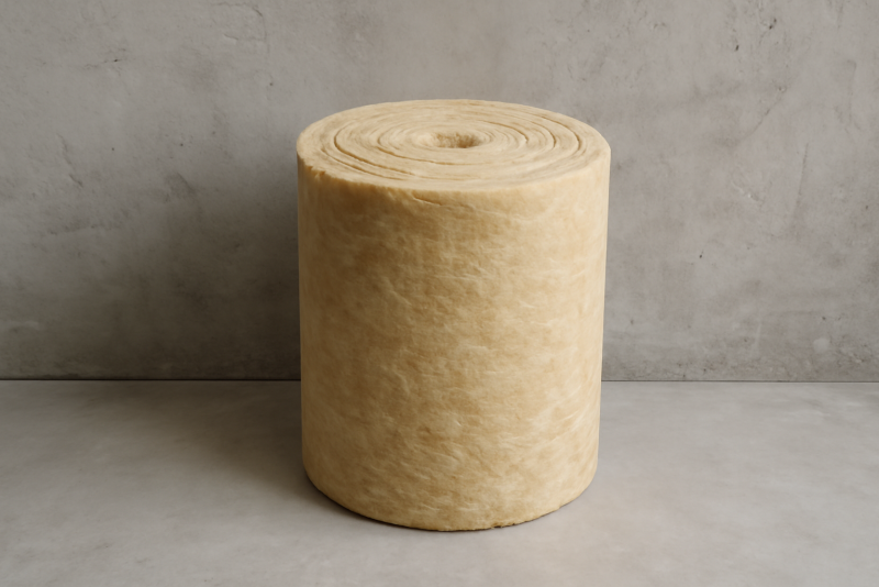 rouleau isolant posé devant mur