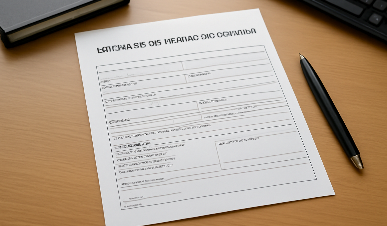 dossier de permis posé sur bureau