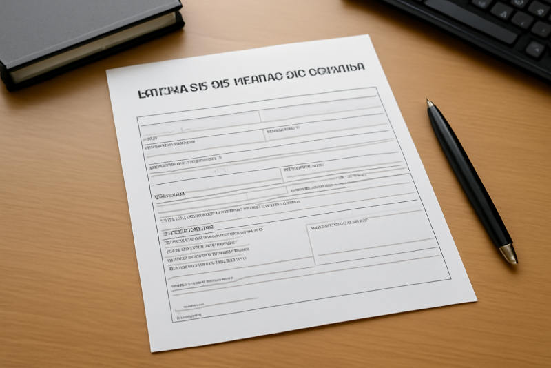 dossier de permis posé sur bureau