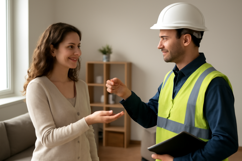 reception de travaux avec remise des cles