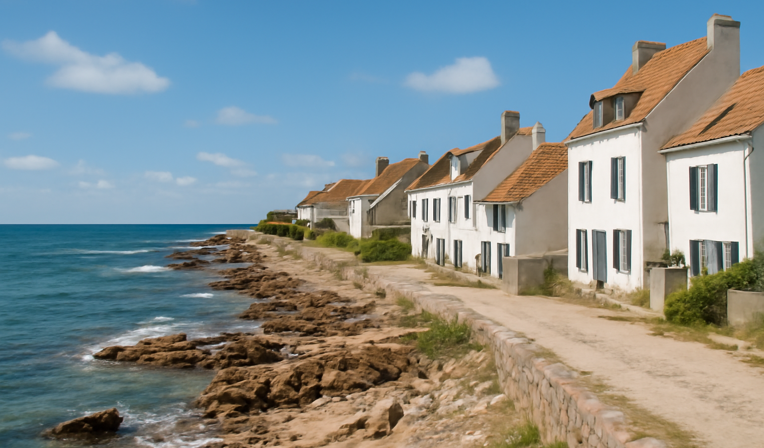 Littoral vendéen maisons bord mer