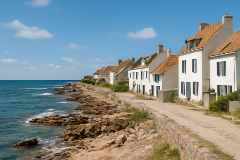 Littoral vendéen maisons bord mer