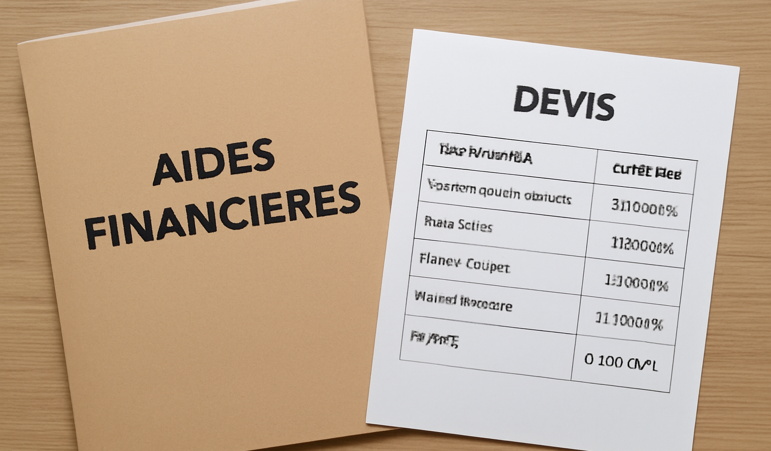 dossier d'aides financieres et devis poses