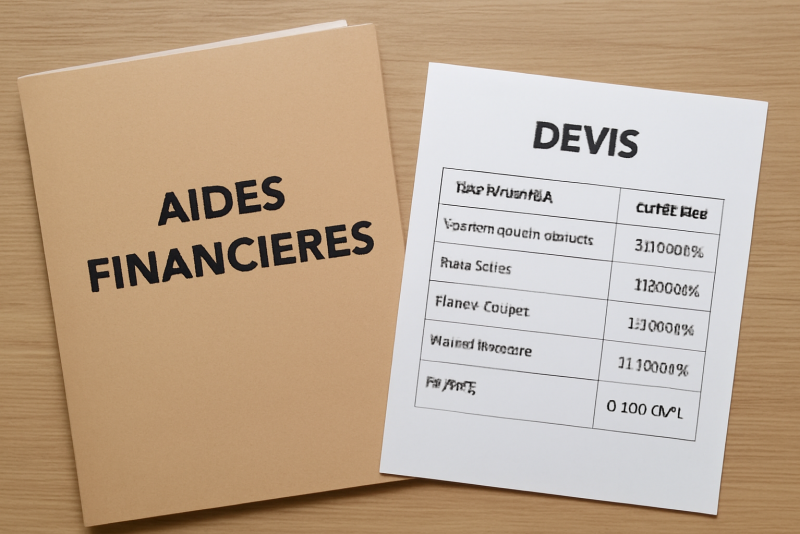 dossier d'aides financieres et devis poses