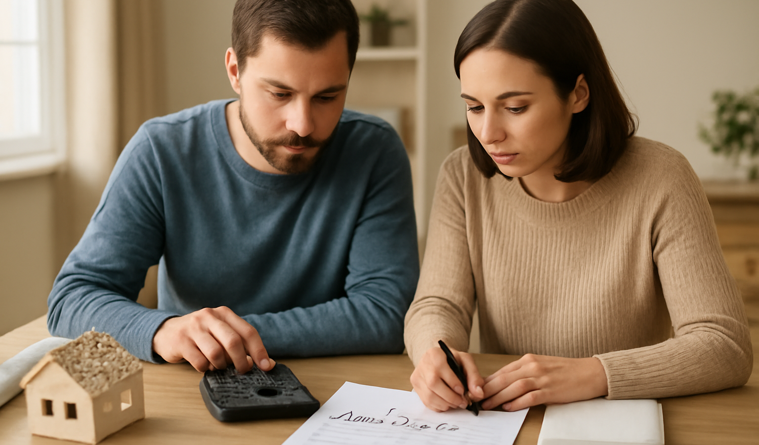 couple calculant budget construction à domicile
