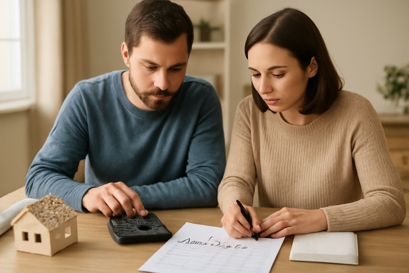 couple calculant budget construction à domicile
