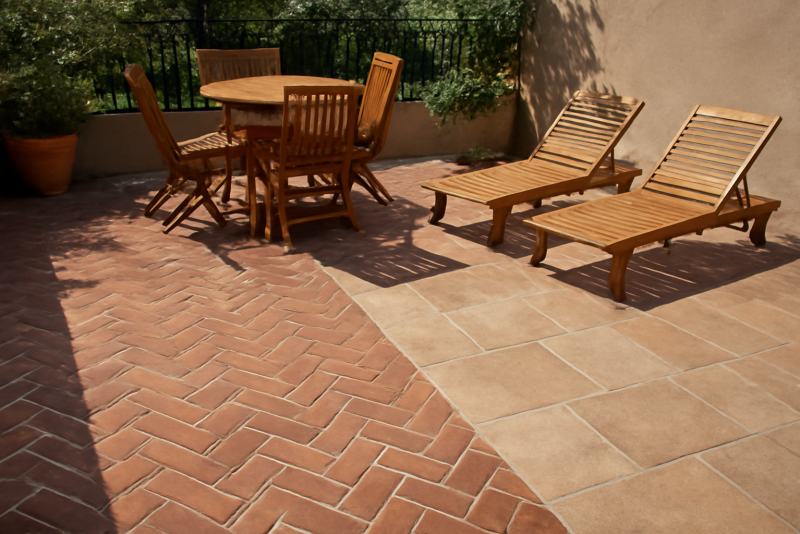 terrasse ensoleillee avec sols differents