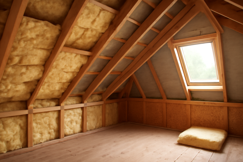 interieur combles amenages avec isolation partielle